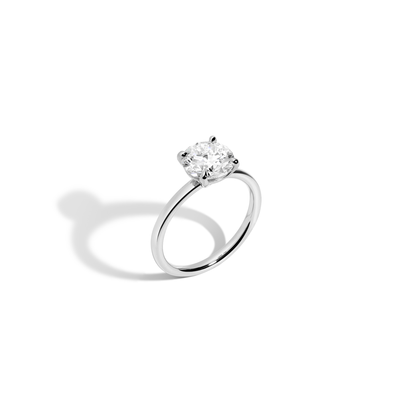 2 CT Round Three Stones Lab Grown Diamond Engagement Ring