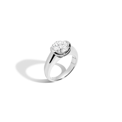 2 CT Round Three Stones Lab Grown Diamond Engagement Ring