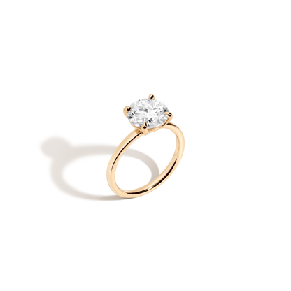 2 CT Round Three Stones Lab Grown Diamond Engagement Ring