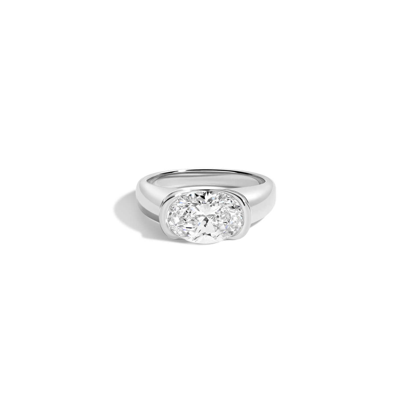 2 CT Round Three Stones Lab Grown Diamond Engagement Ring