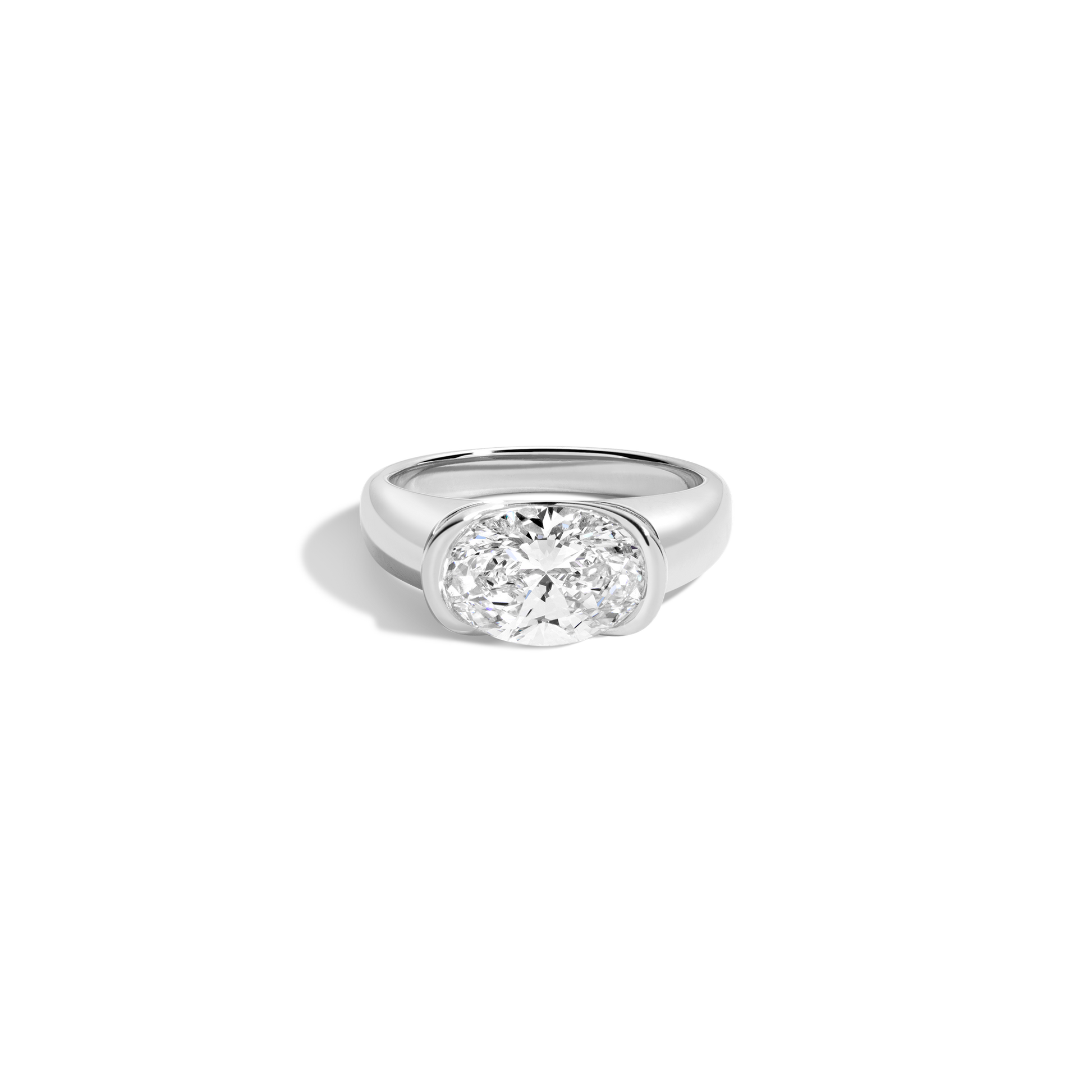2 CT Round Three Stones Lab Grown Diamond Engagement Ring