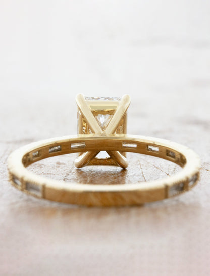2 CT Round Three Stones Lab Grown Diamond Engagement Ring