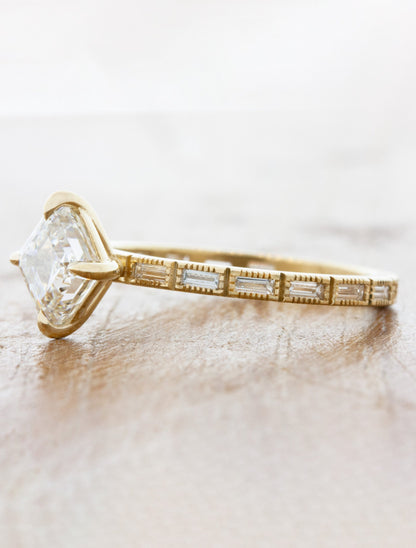2 CT Round Three Stones Lab Grown Diamond Engagement Ring