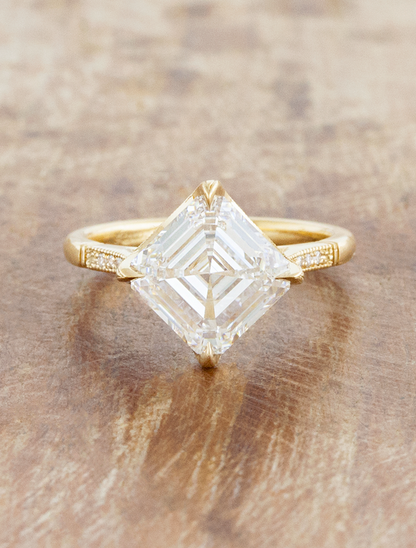 2 CT Round Three Stones Lab Grown Diamond Engagement Ring