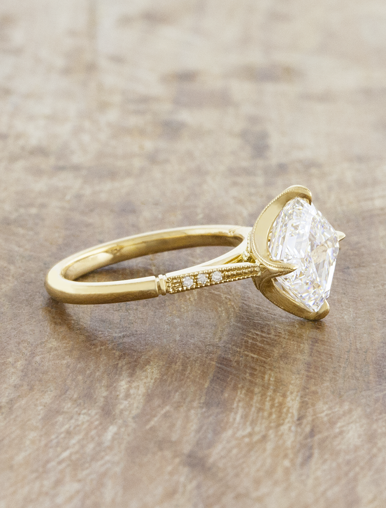 2 CT Round Three Stones Lab Grown Diamond Engagement Ring