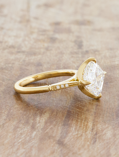 2 CT Round Three Stones Lab Grown Diamond Engagement Ring