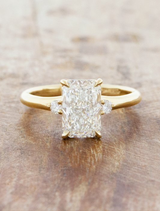 2 CT Round Three Stones Lab Grown Diamond Engagement Ring