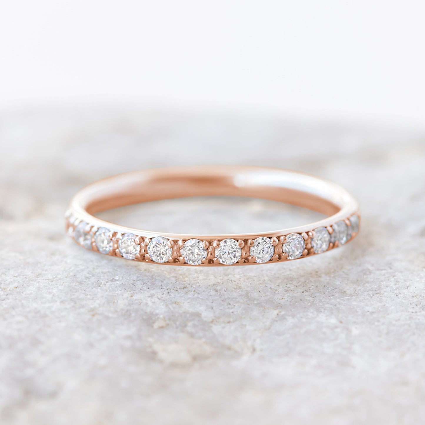 0.37 CT Round Full Eternity Lab Grown Diamond Wedding Band