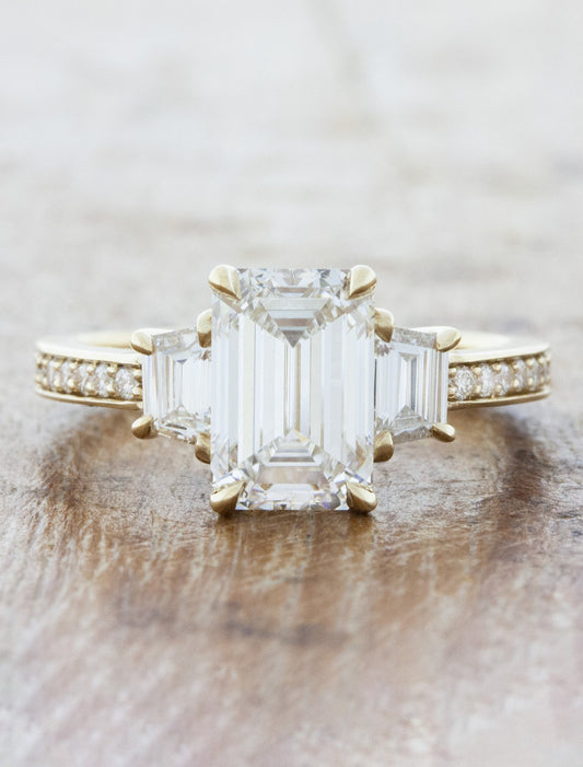 2 CT Round Three Stones Lab Grown Diamond Engagement Ring