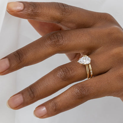 2 CT Round Three Stones Lab Grown Diamond Engagement Ring