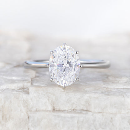 2 CT Round Three Stones Lab Grown Diamond Engagement Ring