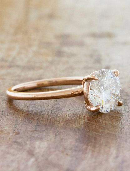 2 CT Round Three Stones Lab Grown Diamond Engagement Ring