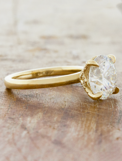 2 CT Round Three Stones Lab Grown Diamond Engagement Ring