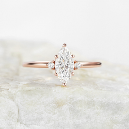 2 CT Round Three Stones Lab Grown Diamond Engagement Ring