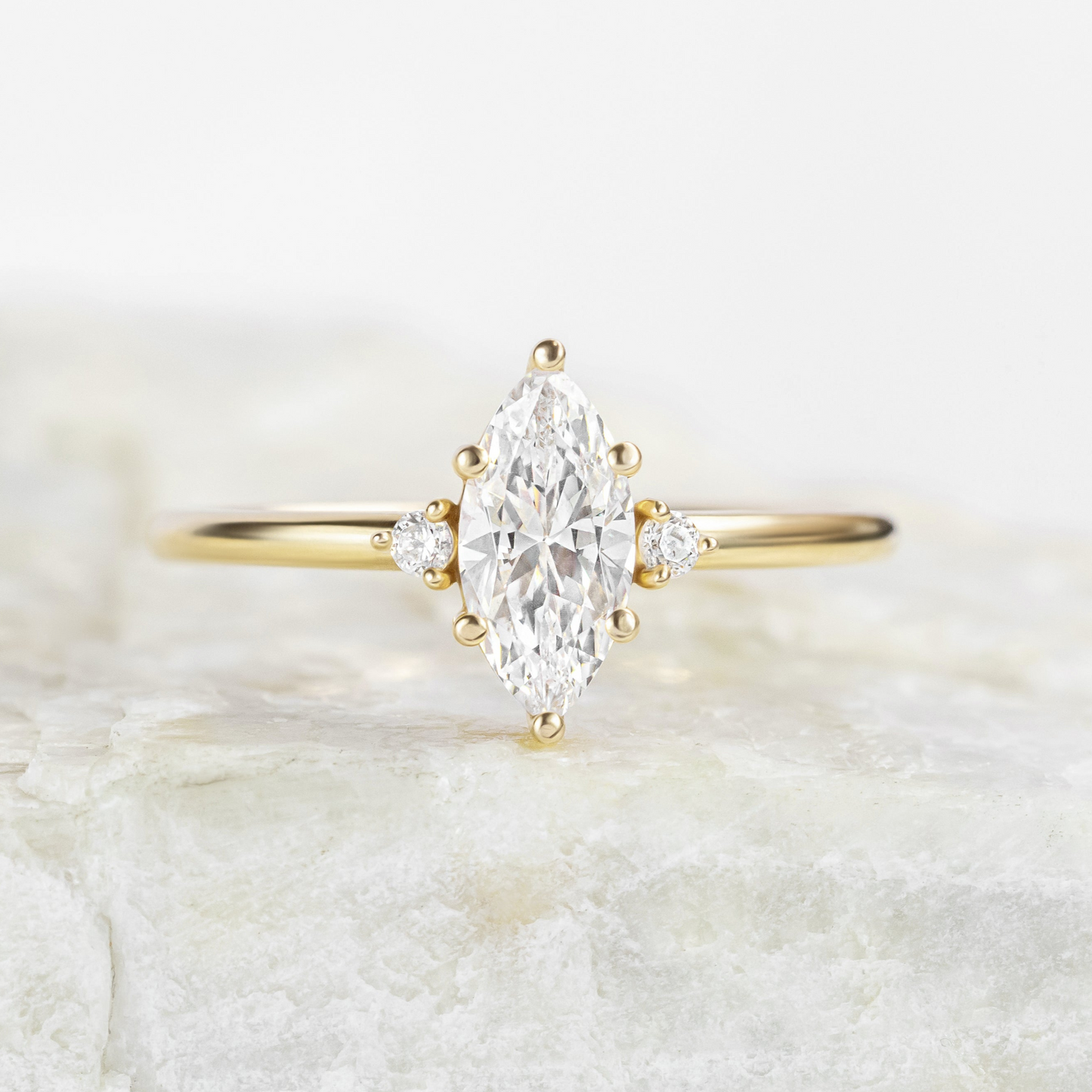 2 CT Round Three Stones Lab Grown Diamond Engagement Ring