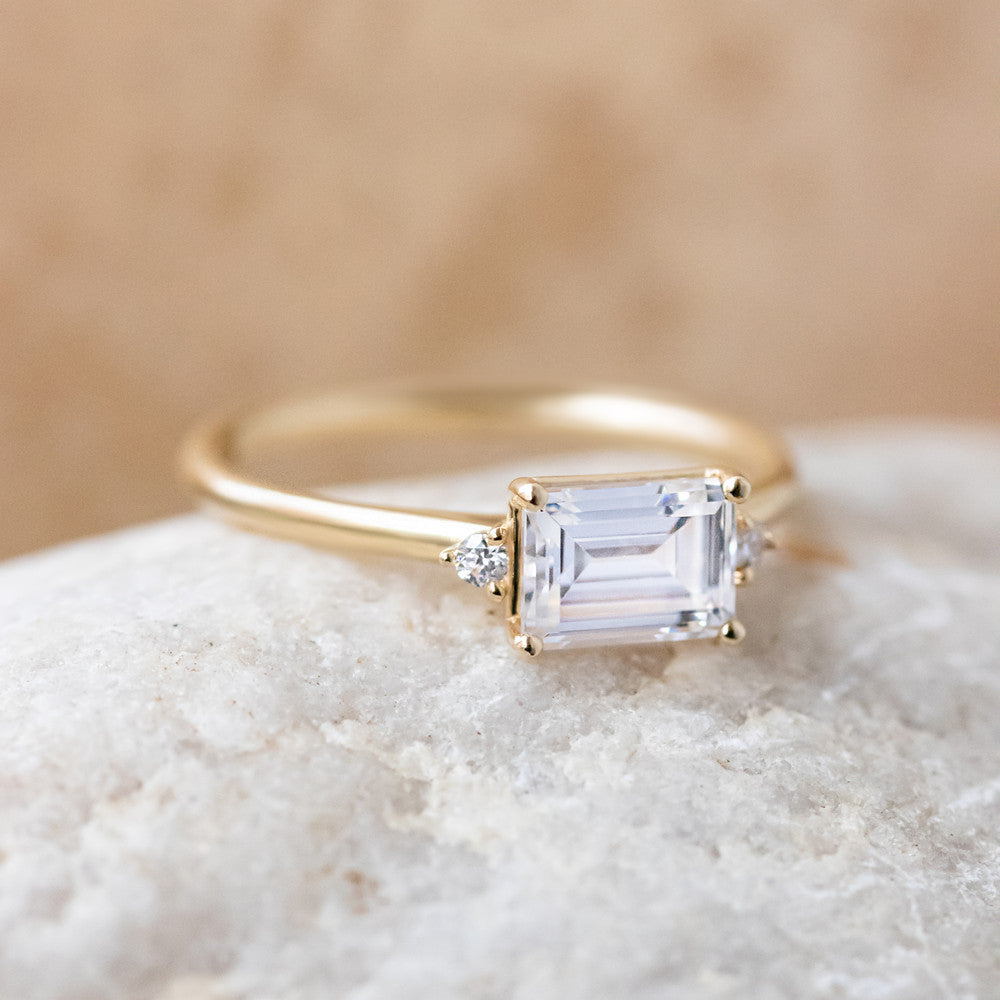 2 CT Round Three Stones Lab Grown Diamond Engagement Ring