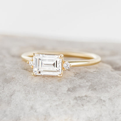 2 CT Round Three Stones Lab Grown Diamond Engagement Ring