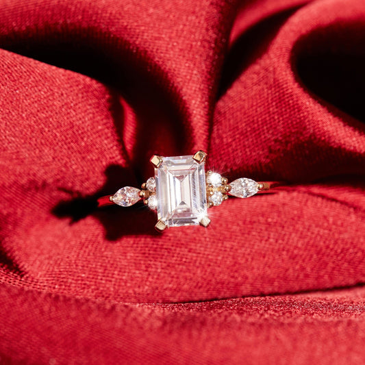 2 CT Round Three Stones Lab Grown Diamond Engagement Ring