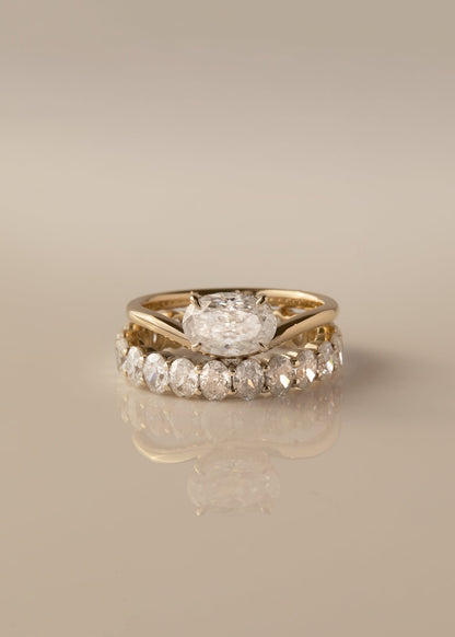 2 CT Round Three Stones Lab Grown Diamond Engagement Ring