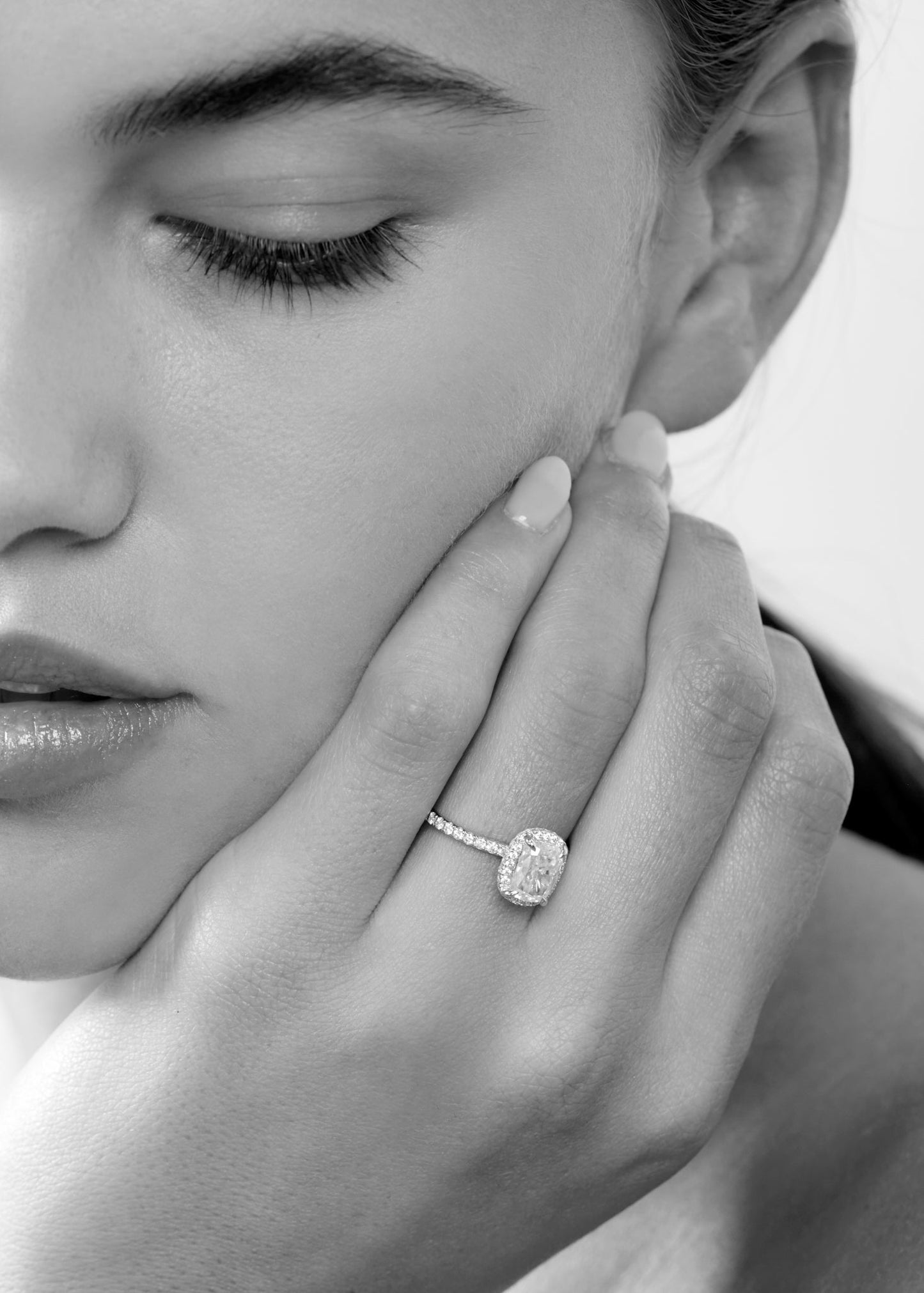 2 CT Round Three Stones Lab Grown Diamond Engagement Ring