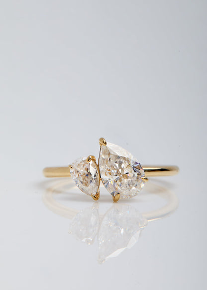 2 CT Round Three Stones Lab Grown Diamond Engagement Ring