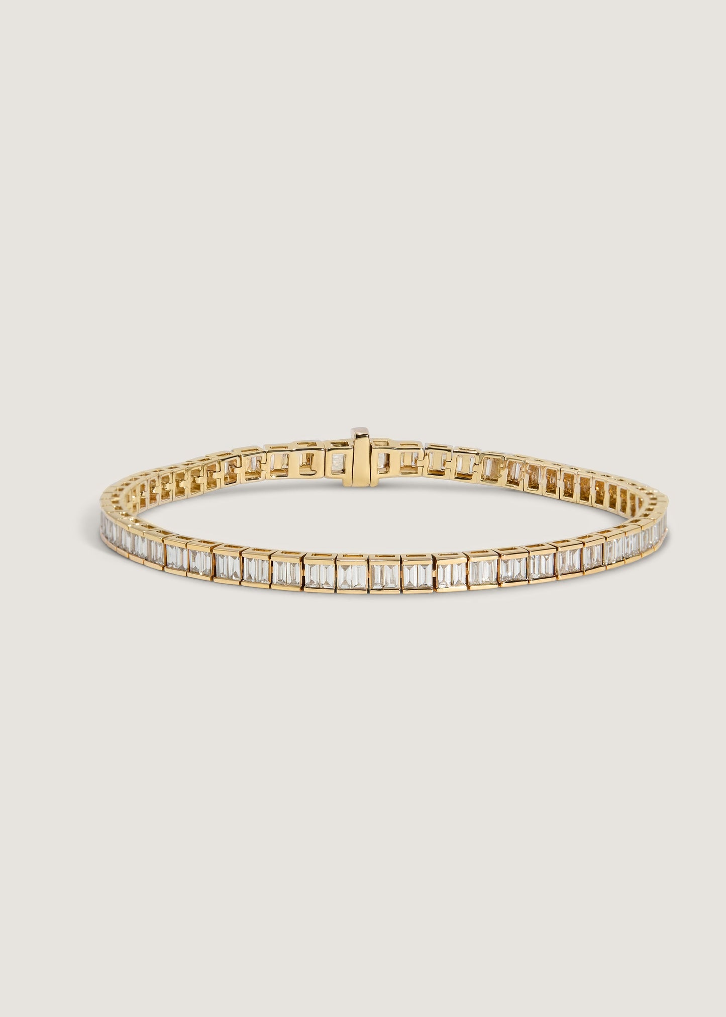 4 TCW Baguette Stones Lab Grown Diamond Tennis Bracelet