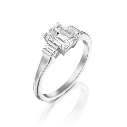 2 CT Round Three Stones Lab Grown Diamond Engagement Ring