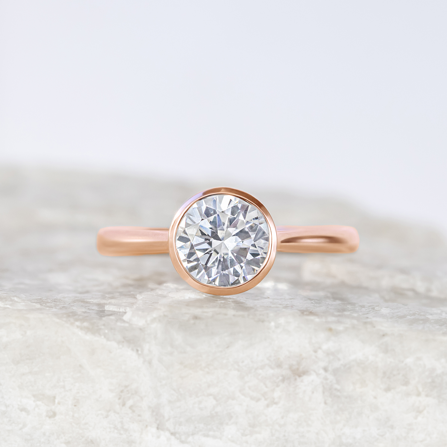 2 CT Round Three Stones Lab Grown Diamond Engagement Ring