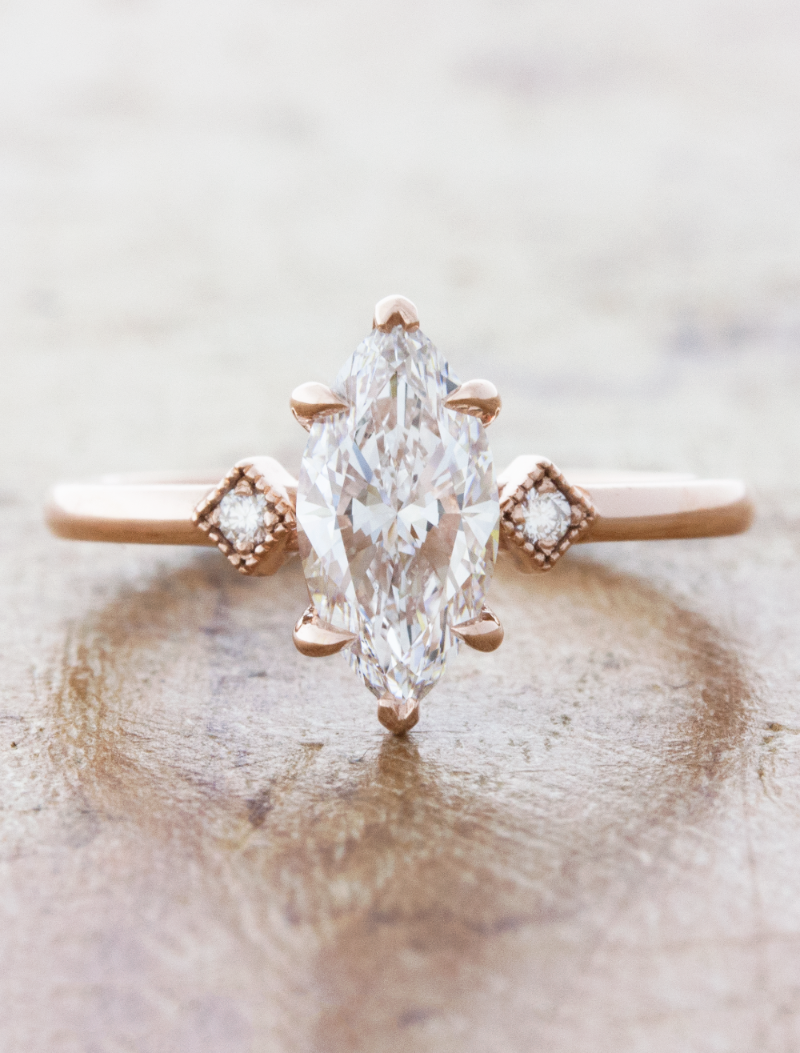 2 CT Round Three Stones Lab Grown Diamond Engagement Ring