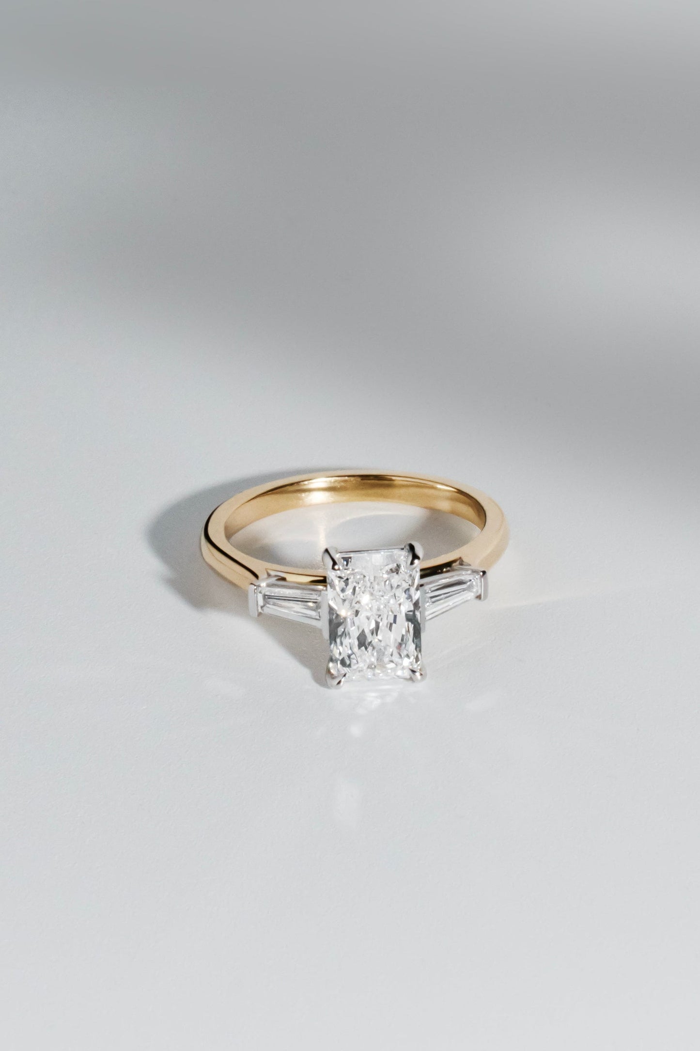 2 CT Round Three Stones Lab Grown Diamond Engagement Ring