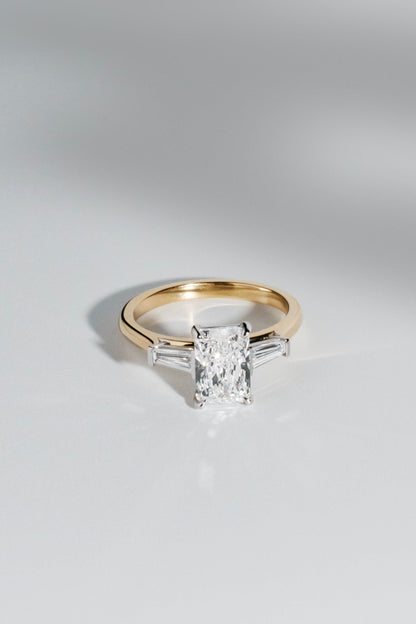 2 CT Round Three Stones Lab Grown Diamond Engagement Ring