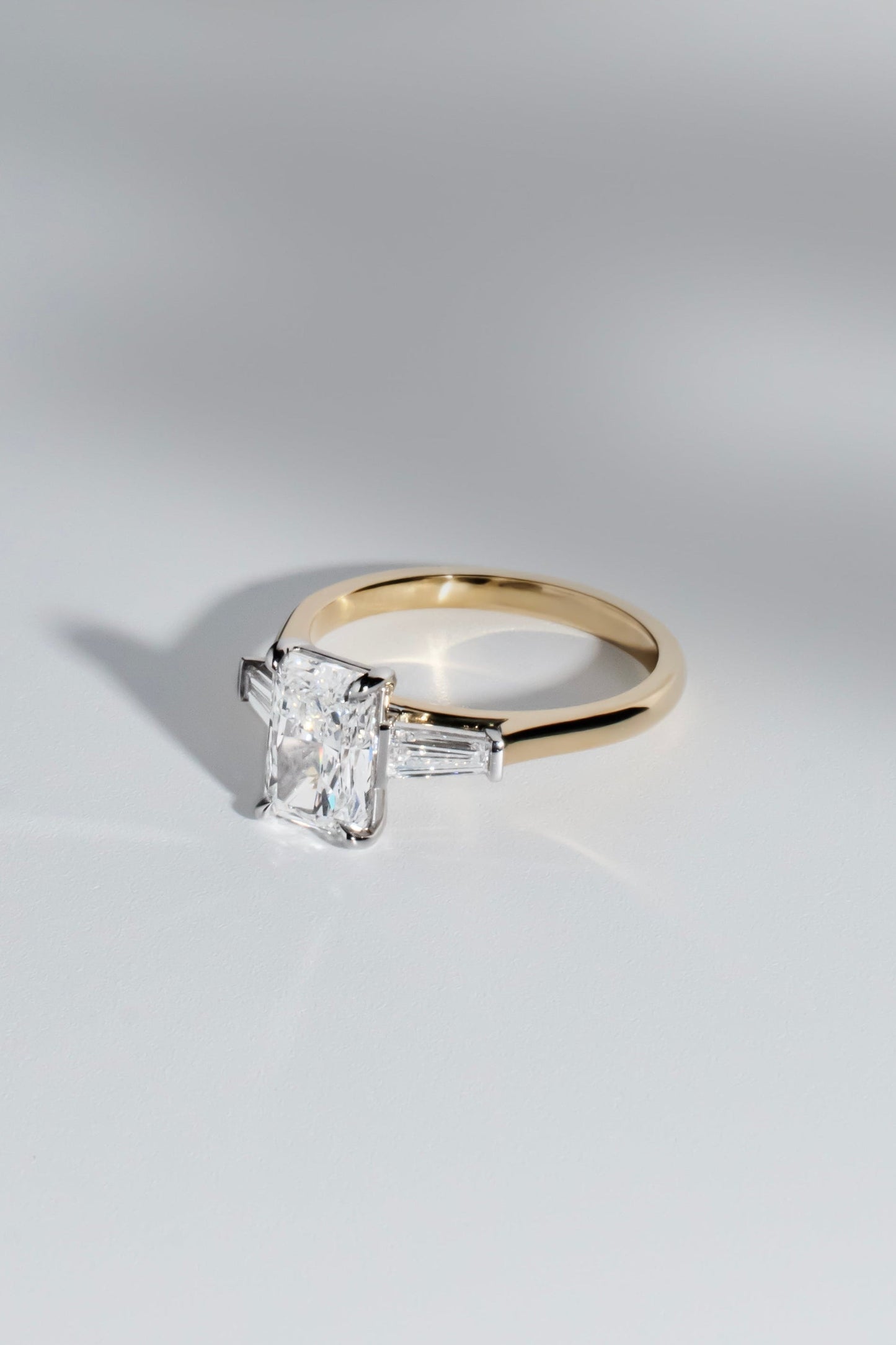 2 CT Round Three Stones Lab Grown Diamond Engagement Ring