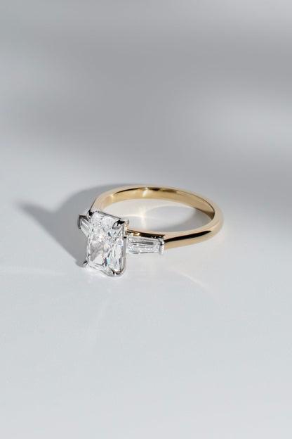 2 CT Round Three Stones Lab Grown Diamond Engagement Ring