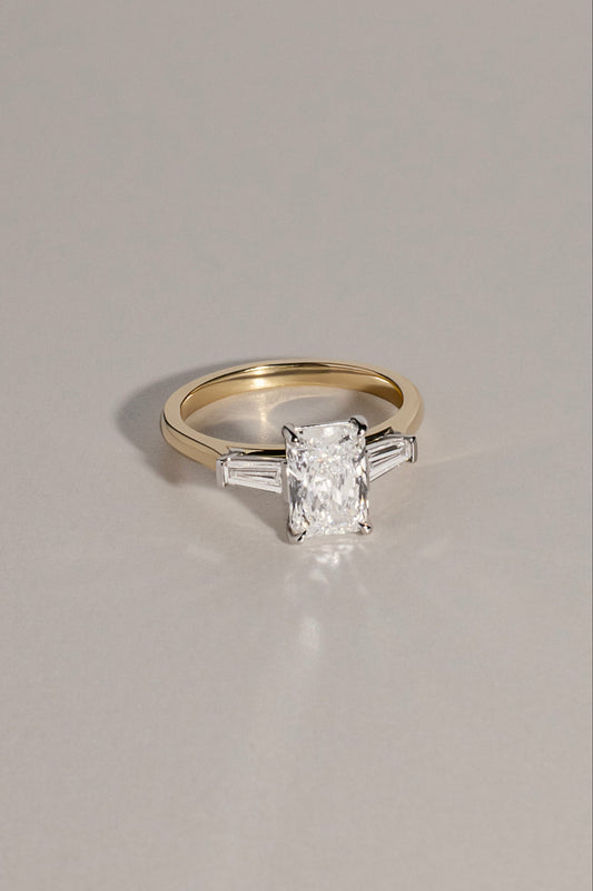 2 CT Round Three Stones Lab Grown Diamond Engagement Ring