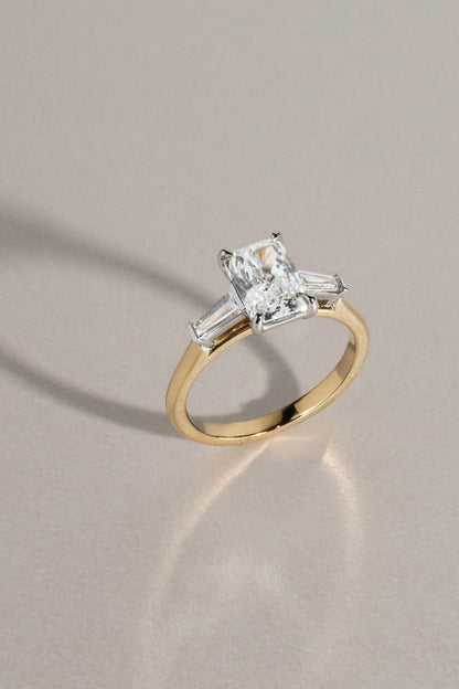 2 CT Round Three Stones Lab Grown Diamond Engagement Ring