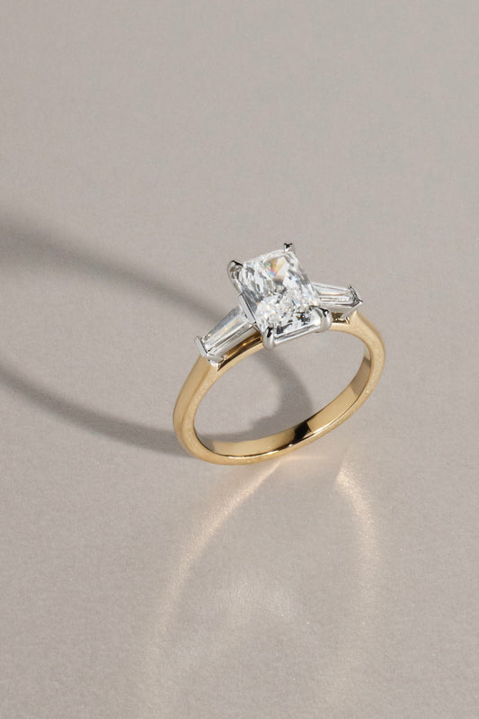 2 CT Round Three Stones Lab Grown Diamond Engagement Ring