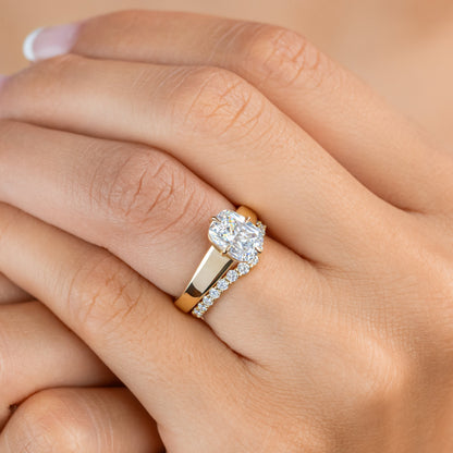 2 CT Round Three Stones Lab Grown Diamond Engagement Ring