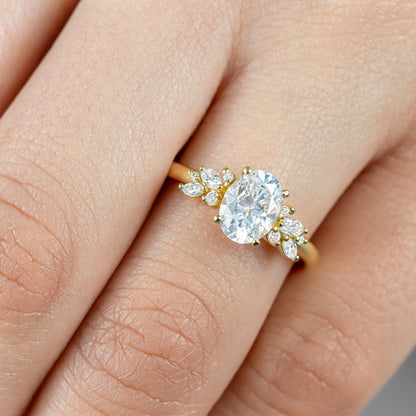 2 CT Round Three Stones Lab Grown Diamond Engagement Ring