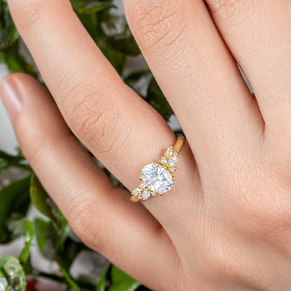 2 CT Round Three Stones Lab Grown Diamond Engagement Ring