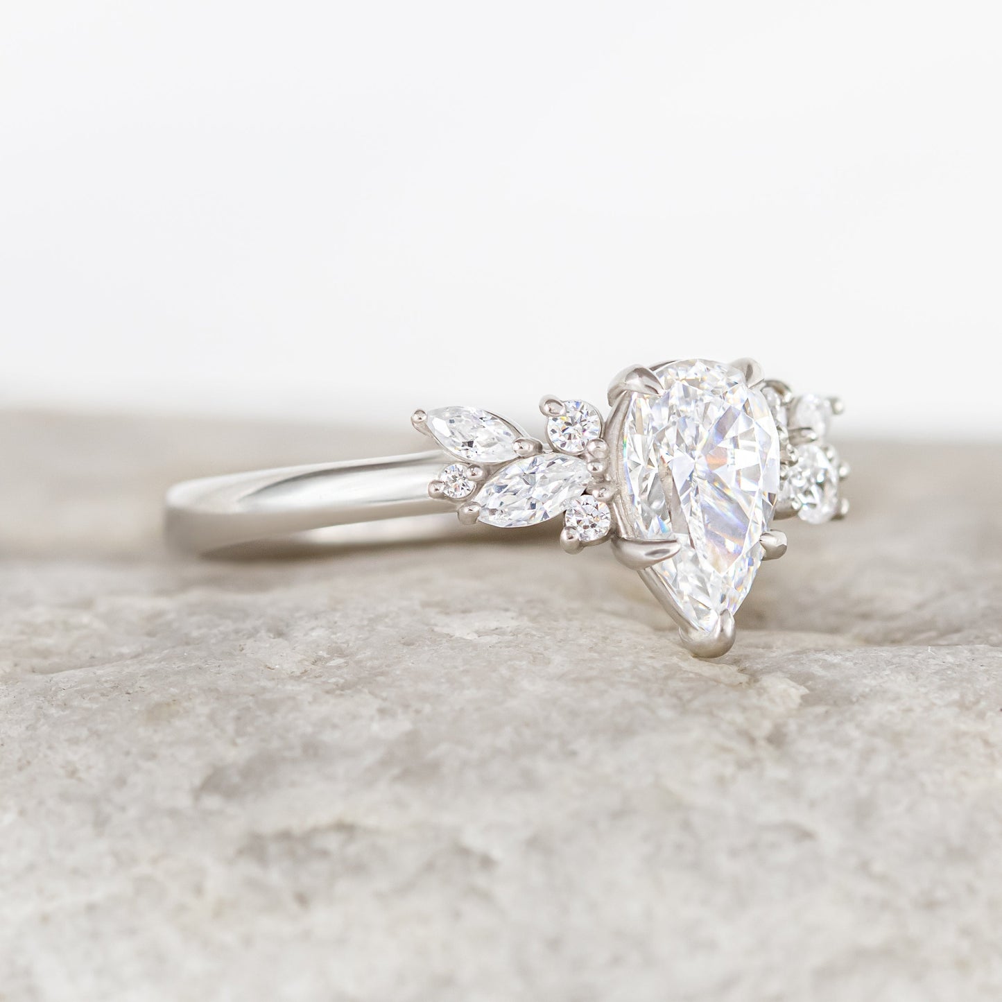 2 CT Round Three Stones Lab Grown Diamond Engagement Ring