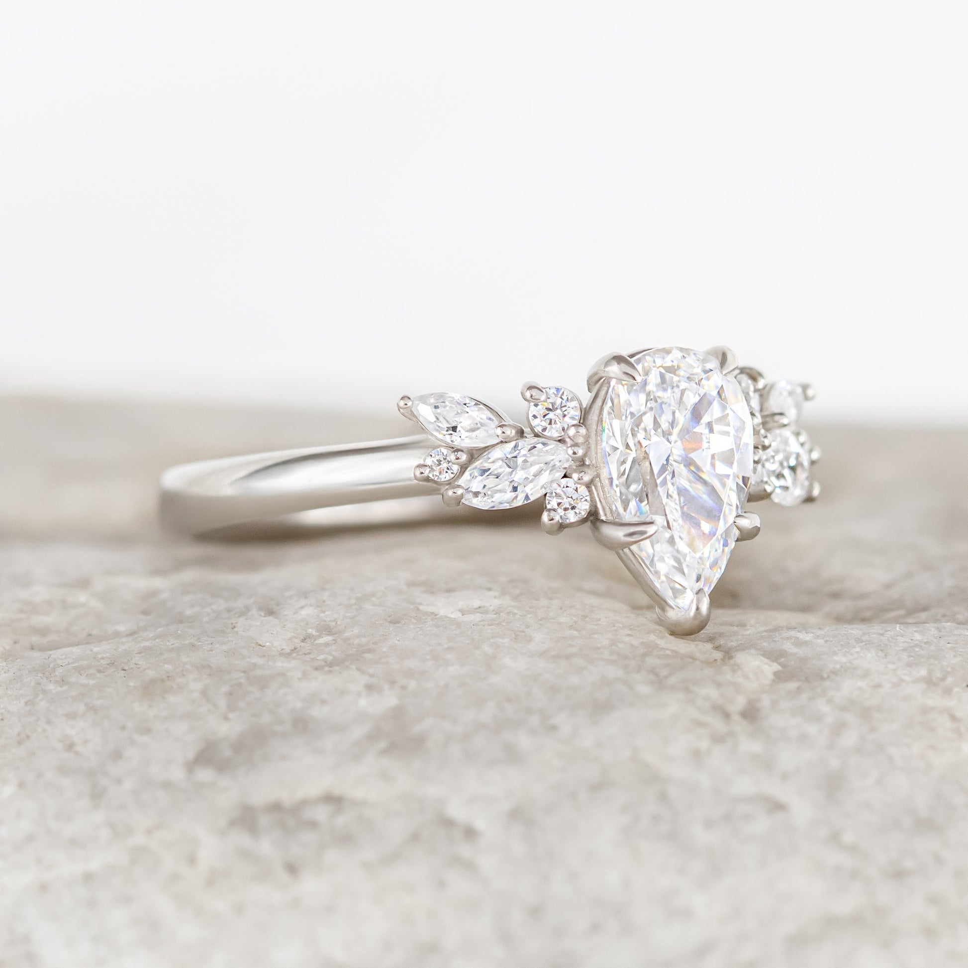 2 CT Round Three Stones Lab Grown Diamond Engagement Ring