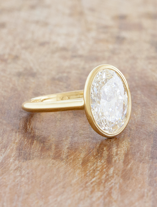 2 CT Round Three Stones Lab Grown Diamond Engagement Ring