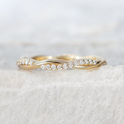 0.37 CT Round Full Eternity Lab Grown Diamond Wedding Band