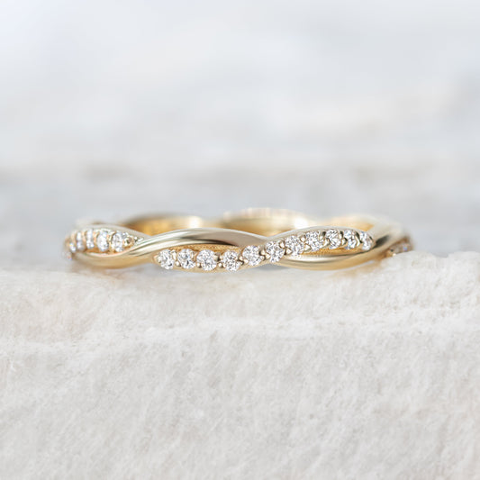 0.37 CT Round Full Eternity Lab Grown Diamond Wedding Band