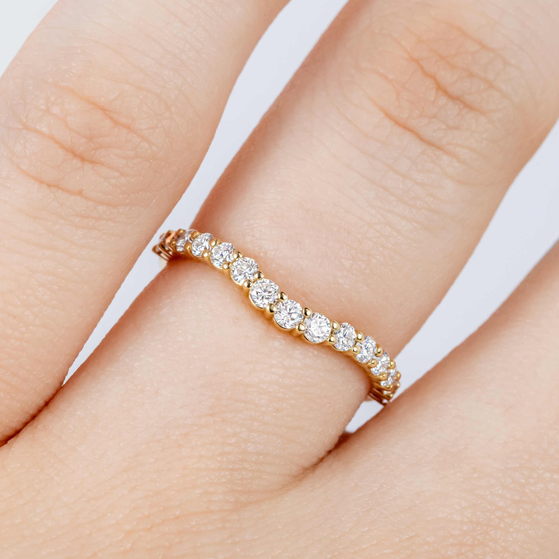 0.37 CT Round Full Eternity Lab Grown Diamond Wedding Band