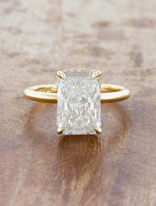 2 CT Round Three Stones Lab Grown Diamond Engagement Ring