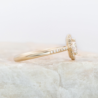 2 CT Round Three Stones Lab Grown Diamond Engagement Ring