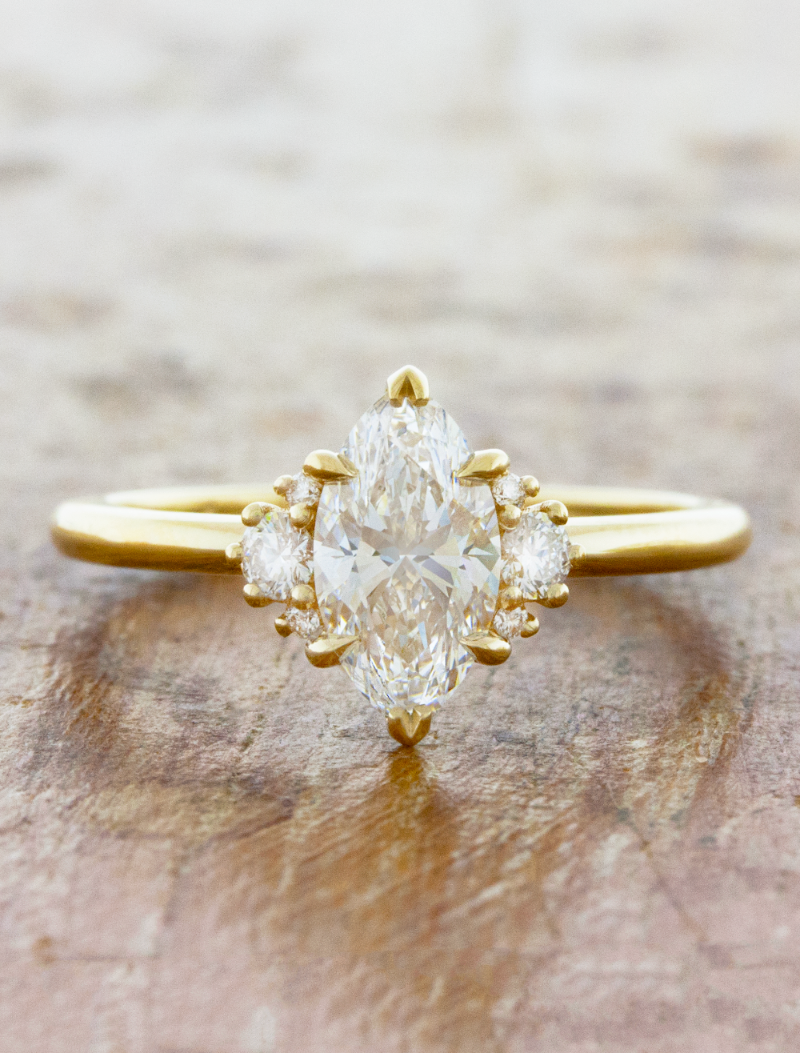 2 CT Round Three Stones Lab Grown Diamond Engagement Ring