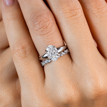 2 CT Round Three Stones Lab Grown Diamond Engagement Ring