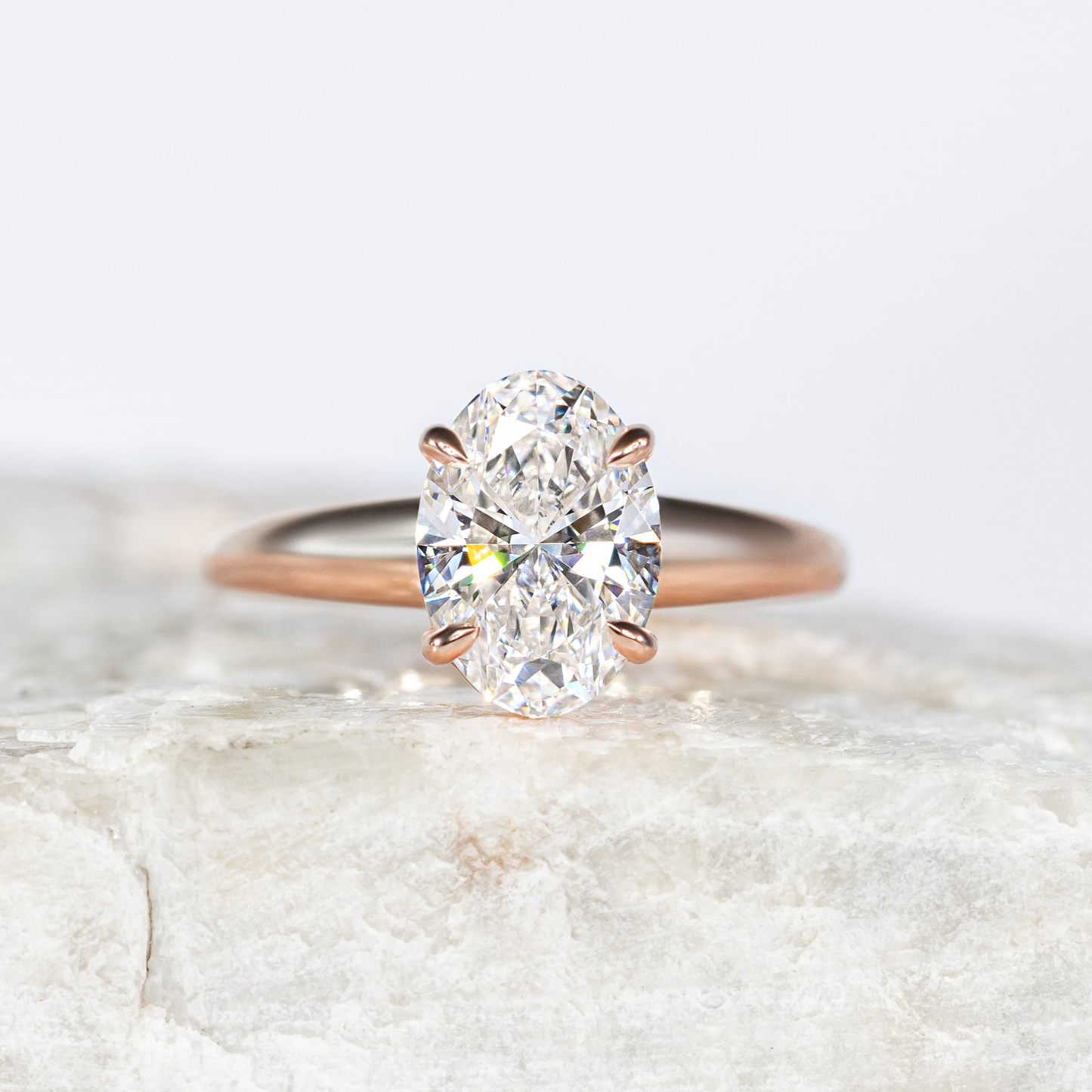2 CT Round Three Stones Lab Grown Diamond Engagement Ring